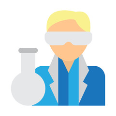 Lab Technician Vector Flat Icon Design