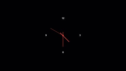 Fifteen seconds analog clock ticking animation, 15 seconds analog clock ticking animation with transparent background
