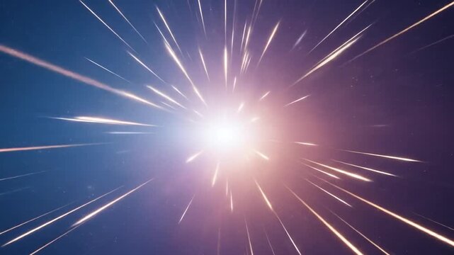 Hyperspace Jump: A Stellar Burst Through Cosmic Nebulae