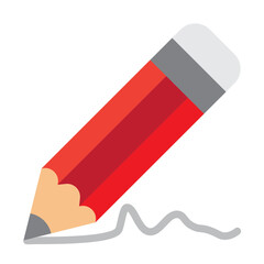 Pencil Tool Vector Flat Icon Design