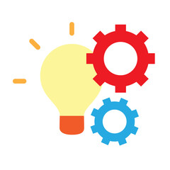 Abstract Thought Vector Flat Icon Design