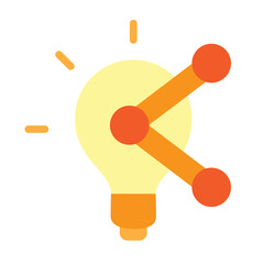 Idea Sharing Vector Flat Icon Design