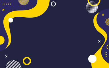 Modern Abstract Geometric Background in Yellow and Dark Blue for Business, Presentation, and Banner Design, Illustration vector 10 eps.