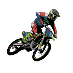 motocross rider on a motorcycle