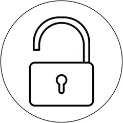Padlock Icon Vector Illustration Logo Template