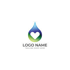 Discover caring water drop logo design for your brand's essential services and healthy lifestyle
