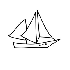 outline of the ship