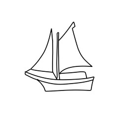 outline of the ship