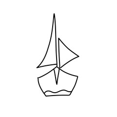 outline of the ship