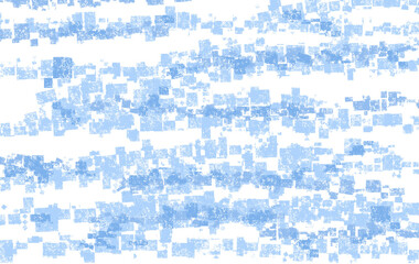 青いスクエアスタンプのグランジ背景