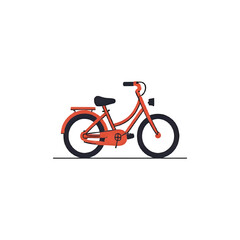 Obraz premium Minimalist line icon of a bicycle – modern flat vector, editable colors, transparent background
