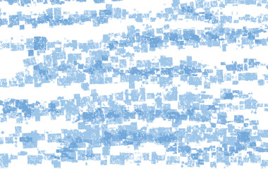青いスクエアスタンプのグランジ背景　Adobe Illustrator Artwork