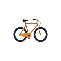 Fototapeta premium Minimalist line icon of a bicycle – modern flat vector, editable colors, transparent background