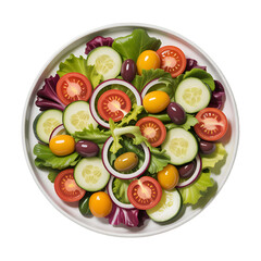 vegetable salad on white background