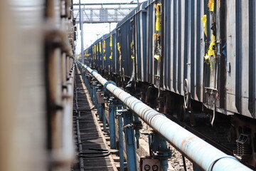 railroad tracks in a row