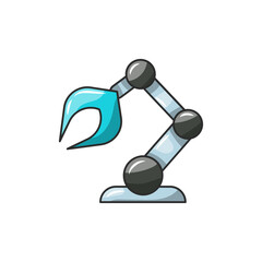 Bionic Hand Icon, Robot Prosthesis Arm represents the sophistication of future technology.
