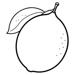 Lemon fruit vector, flat style, isolated on white background