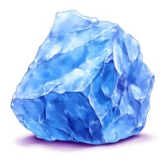 Fototapeta premium Detailed illustration of a large piece of ice.