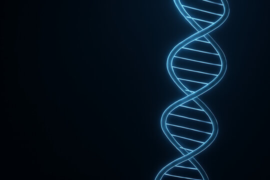 dna strand on blue background