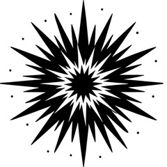 Obraz premium Firecracker burst silhouette vector illustration 