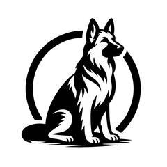 Obraz premium German Shepherd Dog Logo Illustration