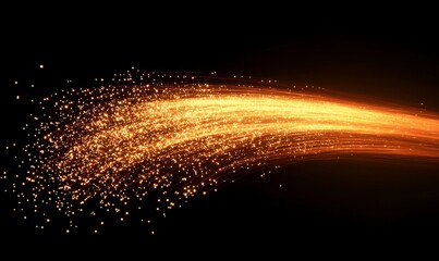 Optical data concept depicted by glowing lines on a dark background, symbolizing high-speed data transmission enabled by optical fiber technology in todays interconnected world, Generative AI