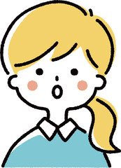 びっくりする女の子