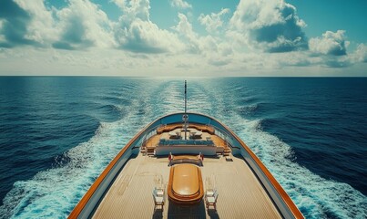 Senior couple enjoying their golden years on a luxurious cruise ship, embodying the spirit of adventure and lifelong love while traveling on the vast ocean, exploring new horizons, Generative AI