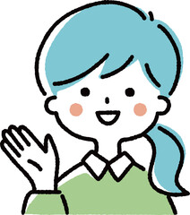 紹介する女の子