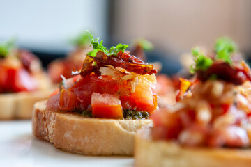 Homemade Italian Bruschetta Appetizer