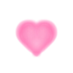 pink heart isolated on white