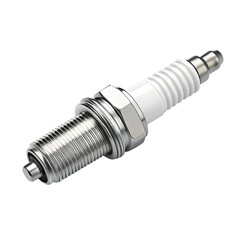 Automotive spark plug for internal combustion engine isolated on transparent background