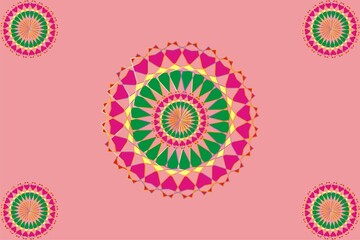 Circular Floral Arrangement with Geometric Details