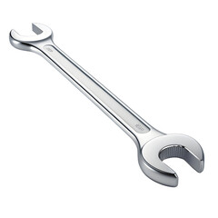Metal combination wrench tool isolated on transparent background