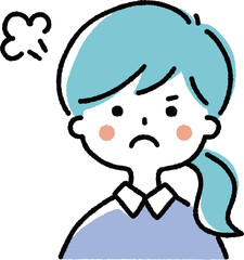 怒る女の子