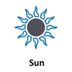 Sun Vector icon which can easily modify or edit