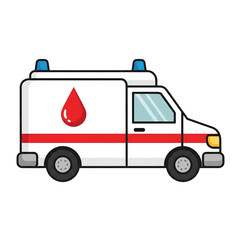  Clean Flatdesign Illustration Ambulance