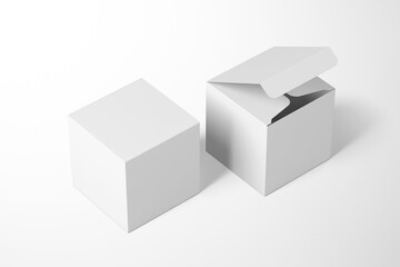 Square Box Packaging Mockup