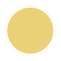 Golden Glittering Circle Frame Background