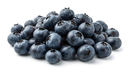 Fresh Blueberries Isolated on White Background &ndash; High Quality Berry Photography