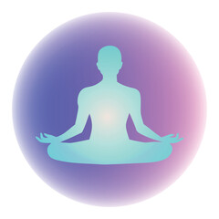 Human body energy purple aura