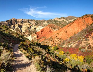 Colorful Canyon Trail Autumn Hike.