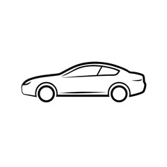 Fototapeta premium car vector silhouette on white background