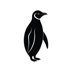Naklejka premium penguin vector silhouette