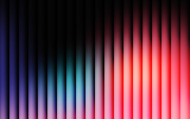 Glass effect with blue, purple, red gradient on a black background, a futuristic look featuring cool glow, soft waves, and transparent layers that create a sense of motion