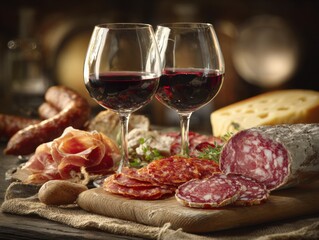 Authentic National Chianti Day Celebration with Premium Wine and Italian Cold Cuts for Autumn Harvest and Black Friday Marketing Campaigns