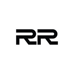RR monogram logo design letter text name symbol monochrome logotype alphabet character simple logo