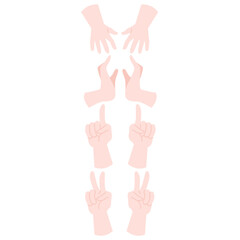 캐릭터 손.ver2_1(하나+둘+동작+수화+손가락+사람)