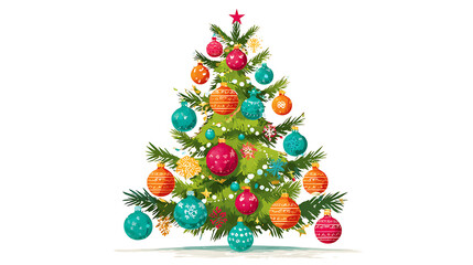 christmas tree on white background
