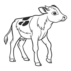 cow cartoon isolated on white